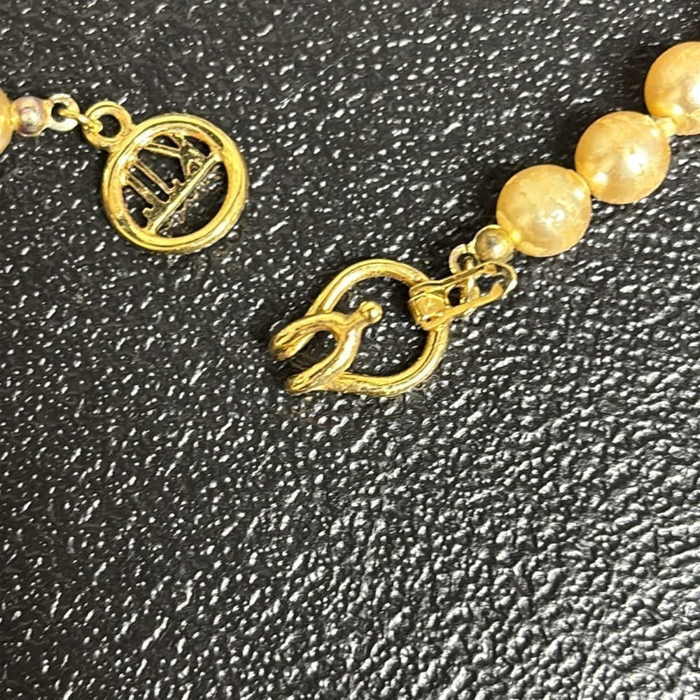 Vintage Kjl Kenneth Jay Lane Elegant Gold Pearl N… - image 6